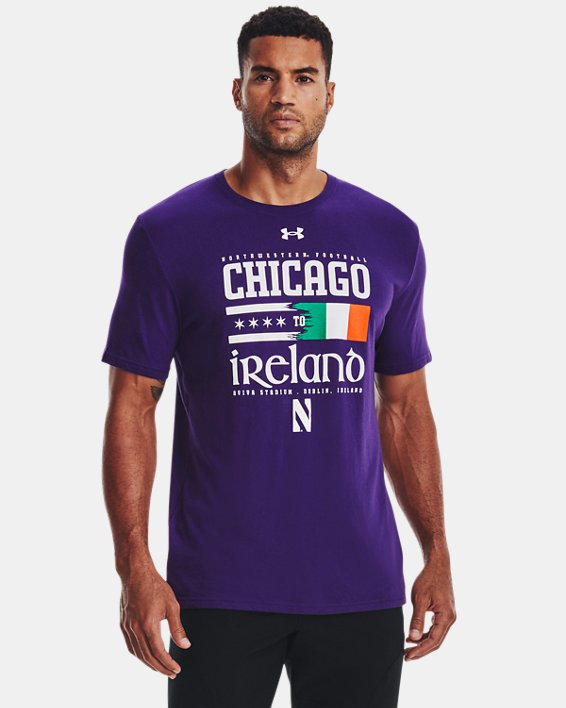 Men's UA Performance Cotton Collegiate T-Shirt, Purple, pdpMainDesktop image number 0